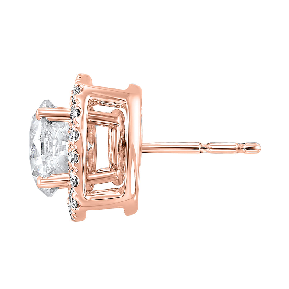 14Kt Rose Gold Diamond 1/3Ctw Earring