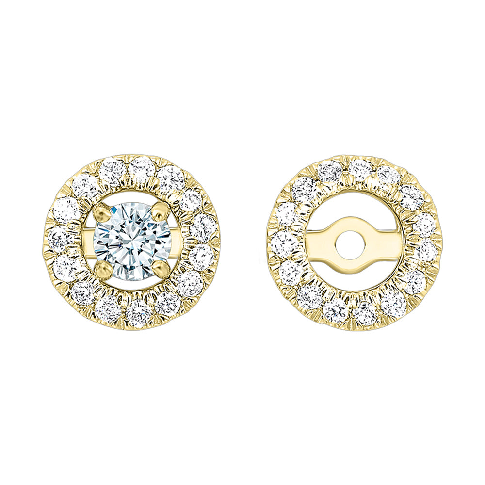 14Kt Yellow Gold Diamond 1/6Ctw Earring