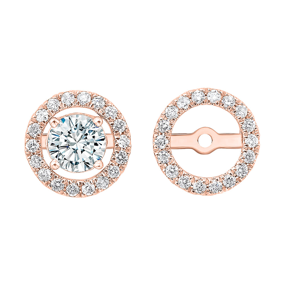14Kt Rose Gold Diamond 1/4Ctw Earring