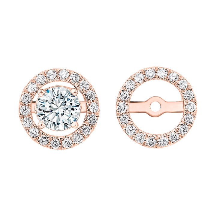 14Kt Rose Gold Diamond 1/4Ctw Earring