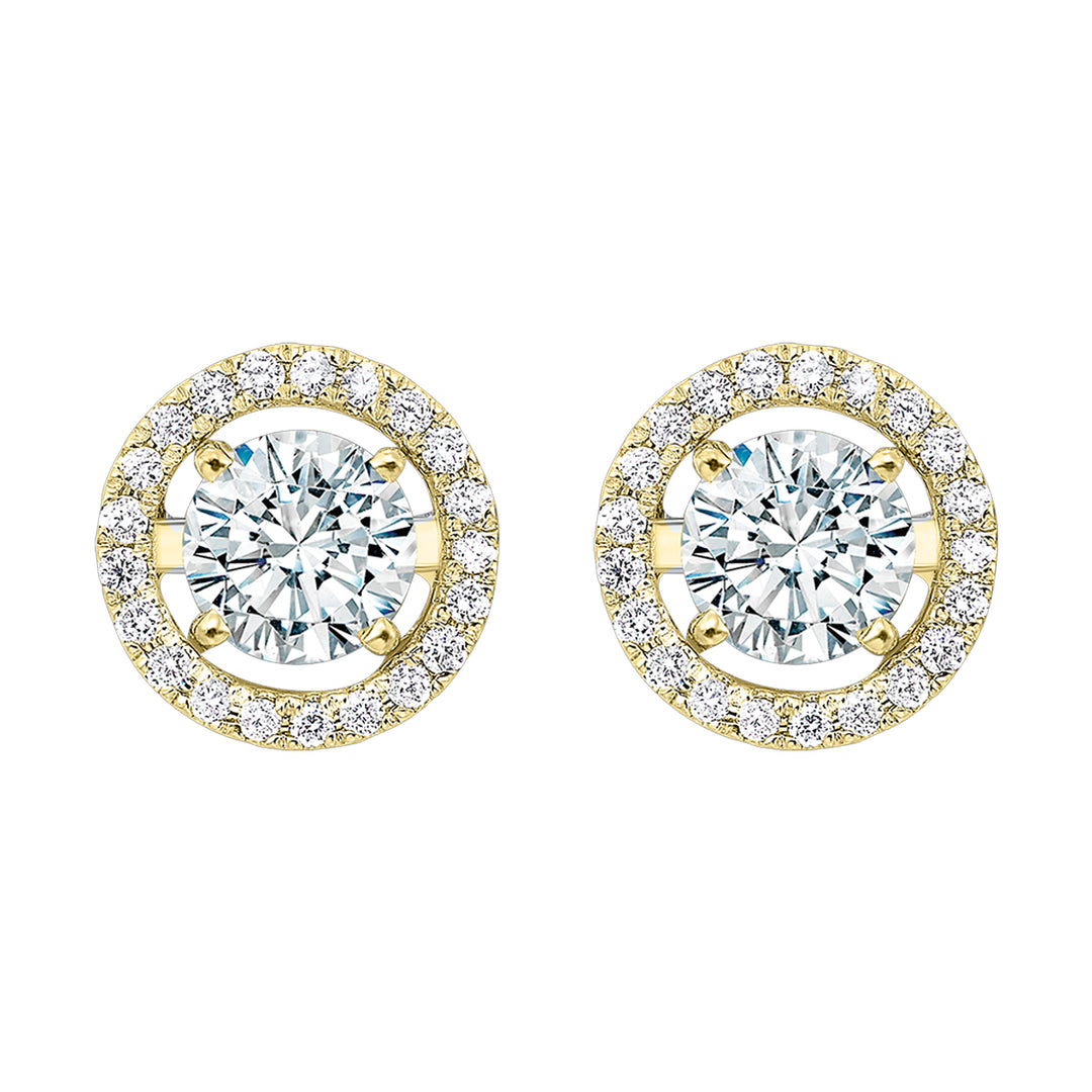 14Kt Yellow Gold Diamond 1/4Ctw Earring