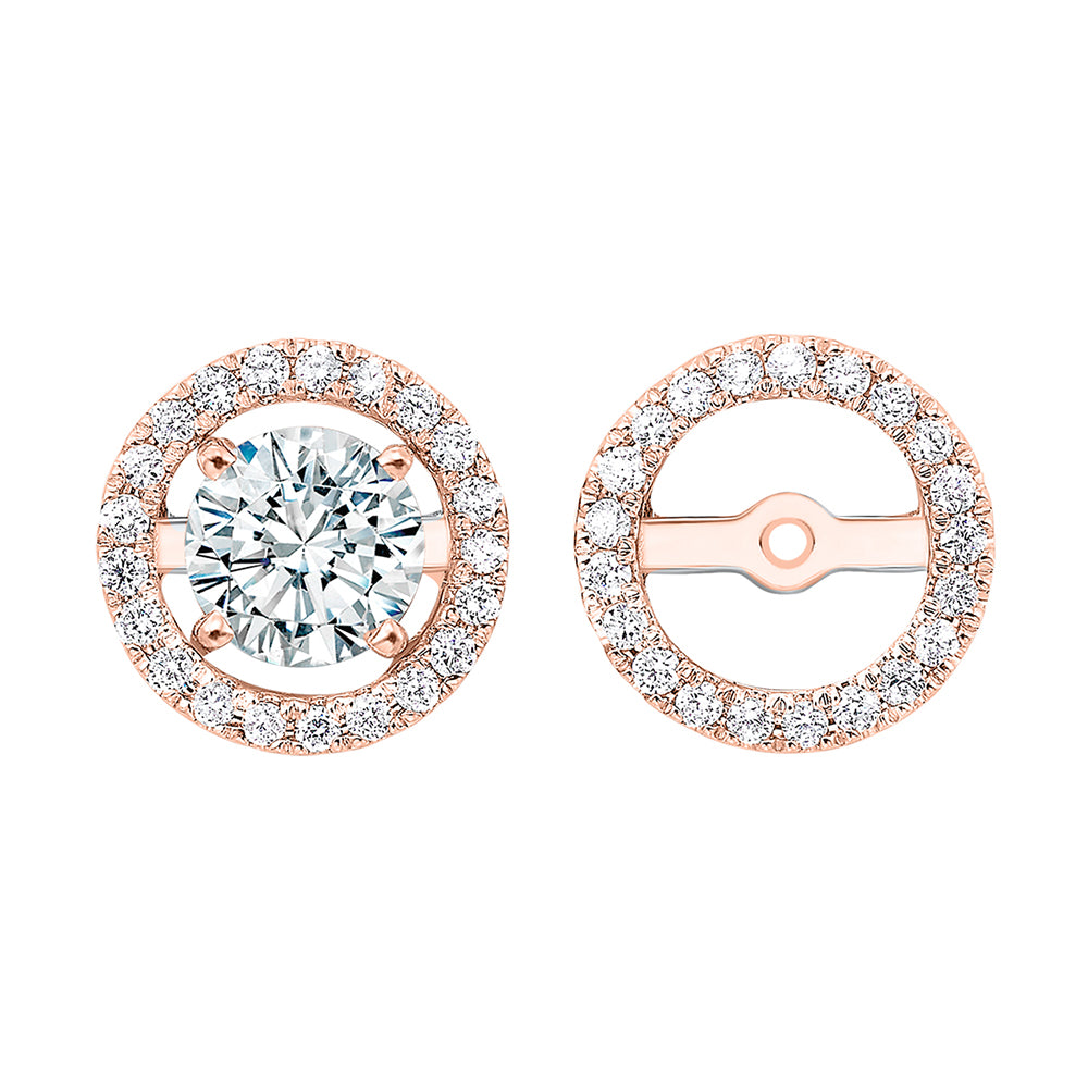14Kt Rose Gold Diamond 1/4Ctw Earring