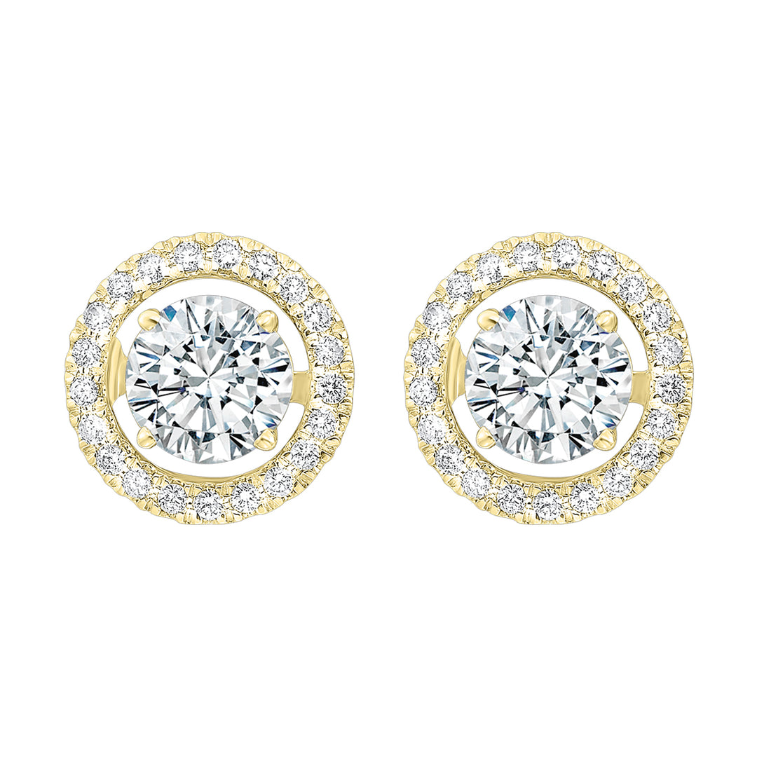 14Kt Yellow Gold Diamond 1/3Ctw Earring
