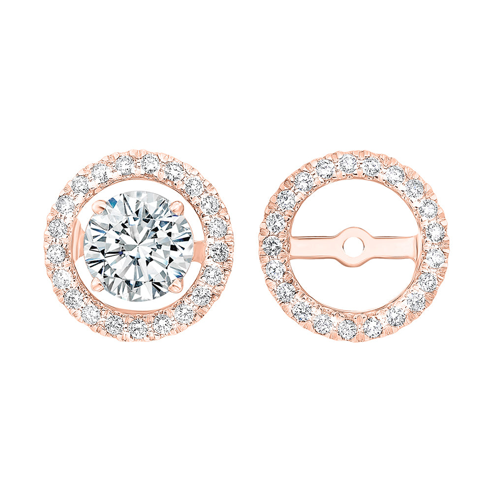 14Kt Rose Gold Diamond 1/3Ctw Earring