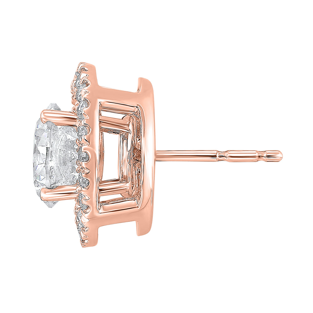 14Kt Rose Gold Diamond 1/3Ctw Earring