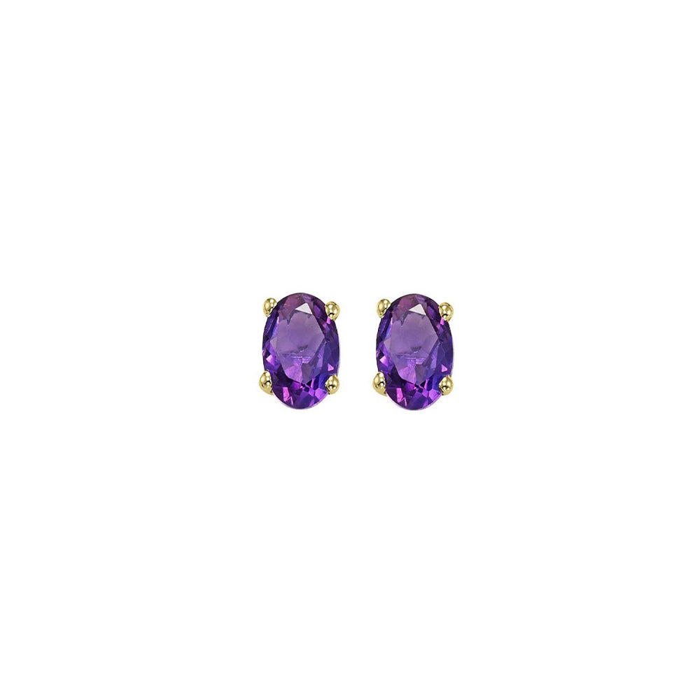 14Kt Yellow Gold Amethyst 1/2Ctw Earring