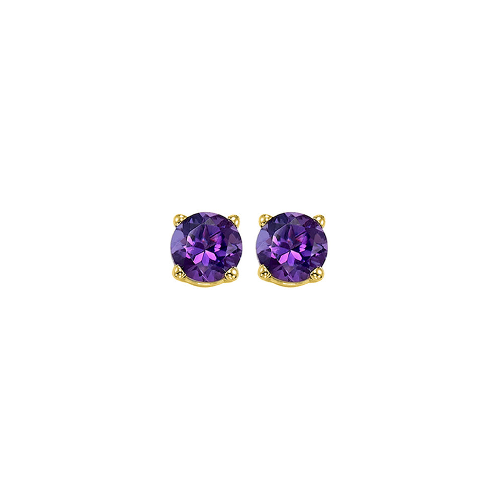 14Kt Yellow Gold Amethyst 3/4Ctw Earring