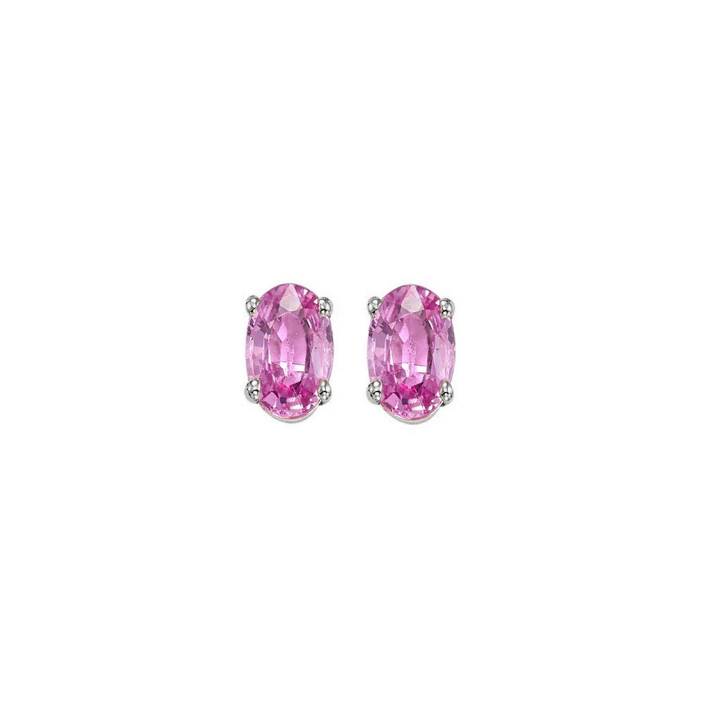 14Kt White Gold Pink Sapphire 1/2Ctw Earring