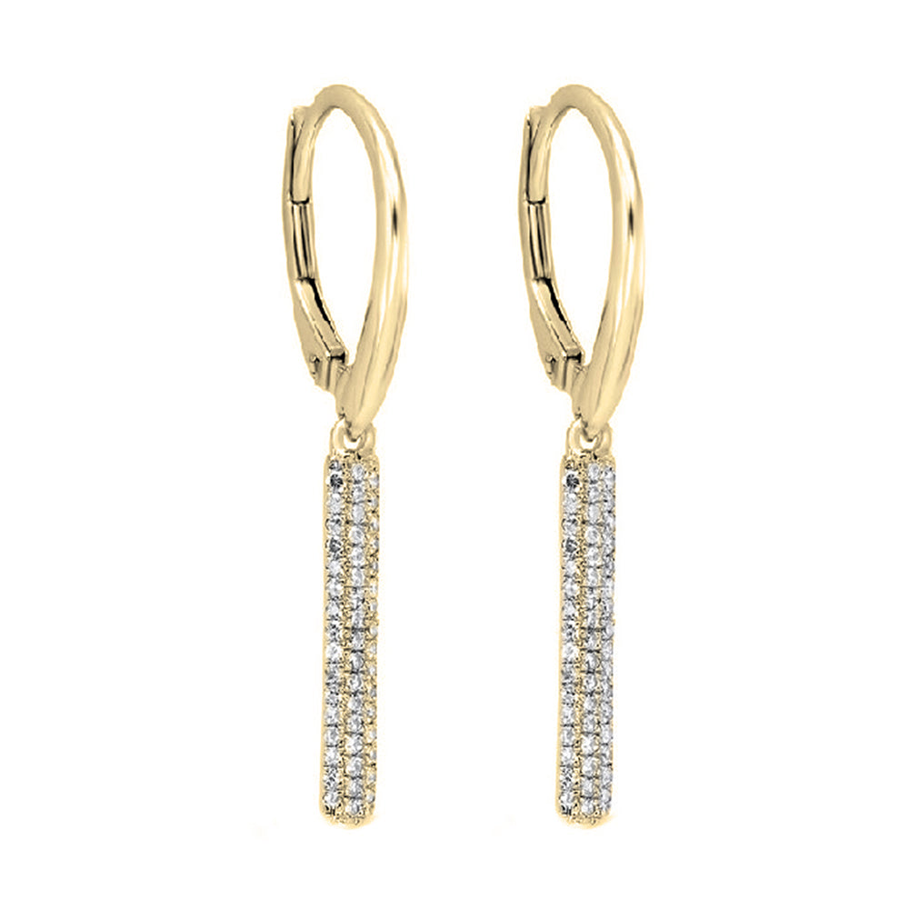 14Kt Yellow Gold Diamond 1/4Ctw Earring