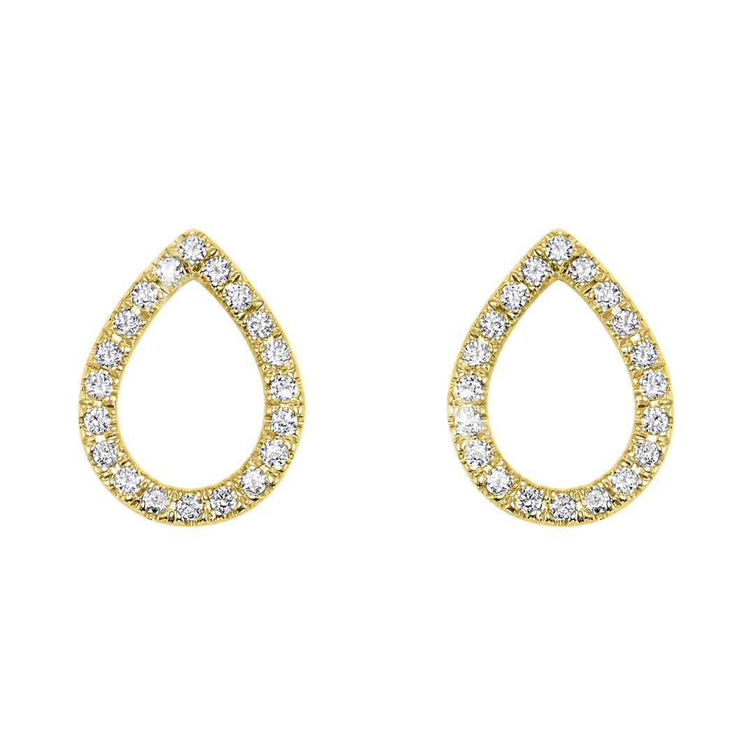 14Kt Yellow Gold Diamond 1/12Ctw Earring
