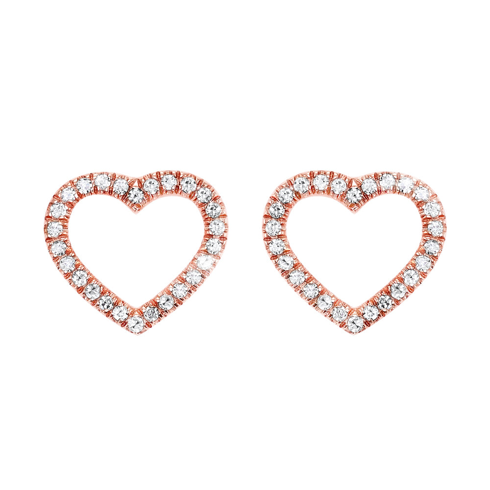 14Kt Rose Gold Diamond 1/10Ctw Earring