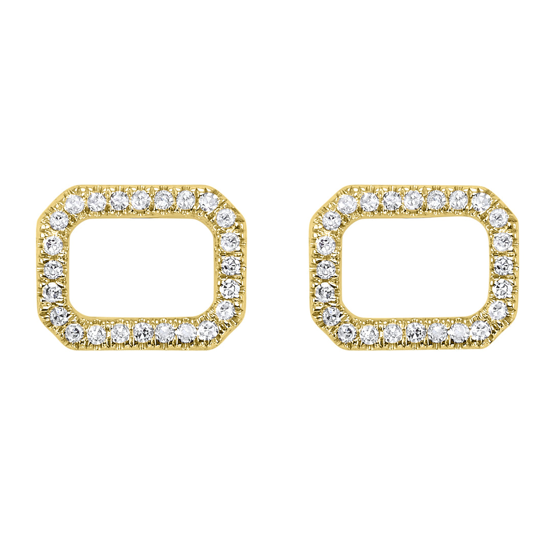 14Kt Yellow Gold Diamond 1/10Ctw Earring