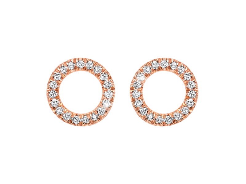 14Kt Rose Gold Diamond 1/12Ctw Earring