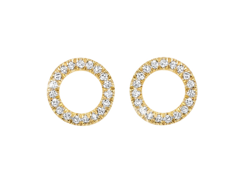 14Kt Yellow Gold Diamond 1/20Ctw Earring