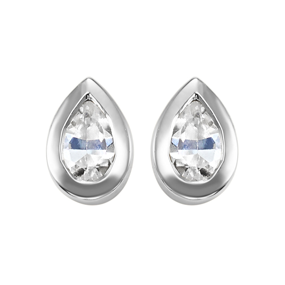 14Kt White Gold Diamond 1/6Ctw Earring