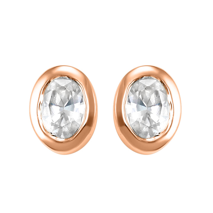 14Kt Rose Gold Diamond 1/6Ctw Earring