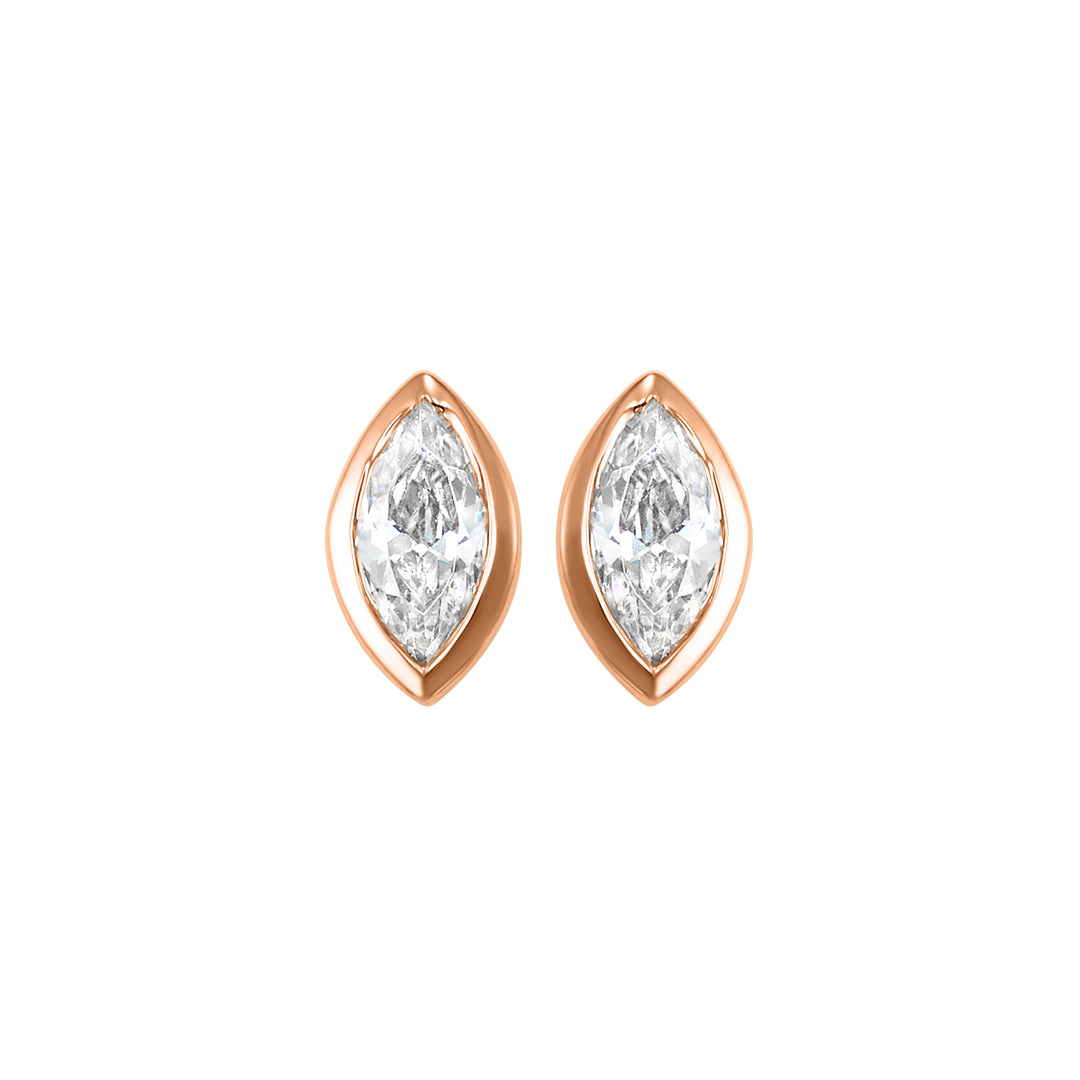 14Kt Rose Gold Diamond 1/6Ctw Earring