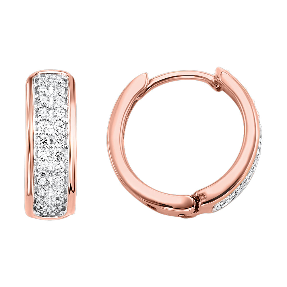 10Kt Rose Gold Diamond 1/4Ctw Earring