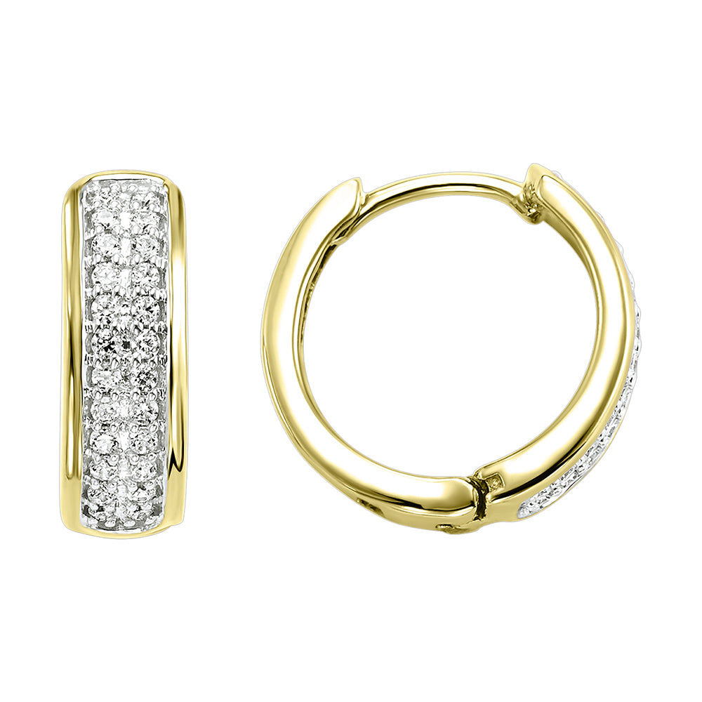 10Kt Yellow Gold Diamond 1/4Ctw Earring