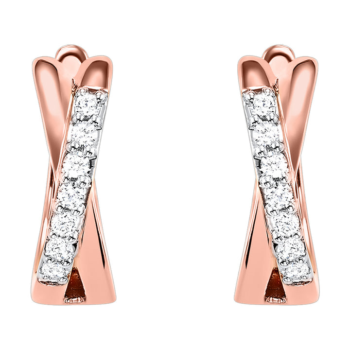 10Kt Rose Gold Diamond 1/6Ctw Earring