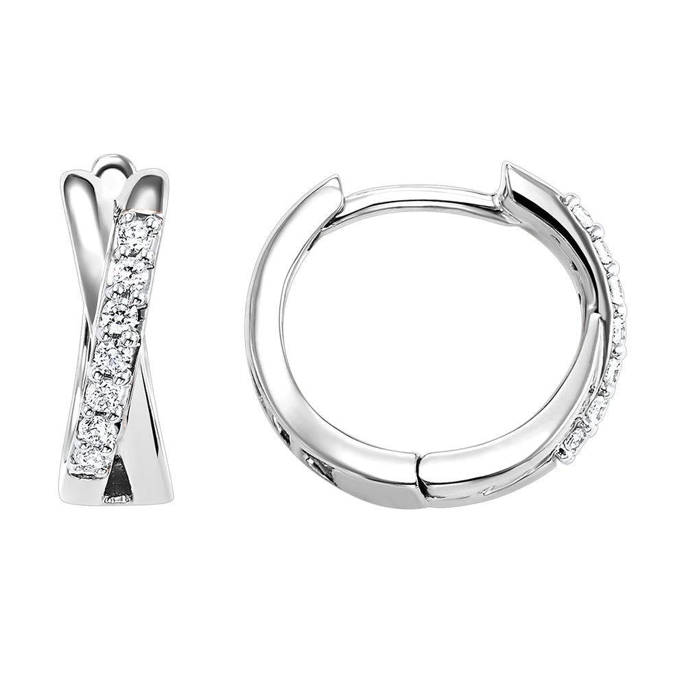 10Kt White Gold Diamond 1/6Ctw Earring