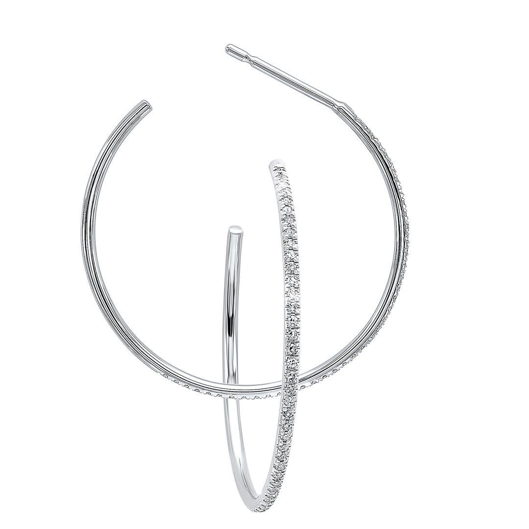 14Kt White Gold Diamond 1/12Ctw Earring