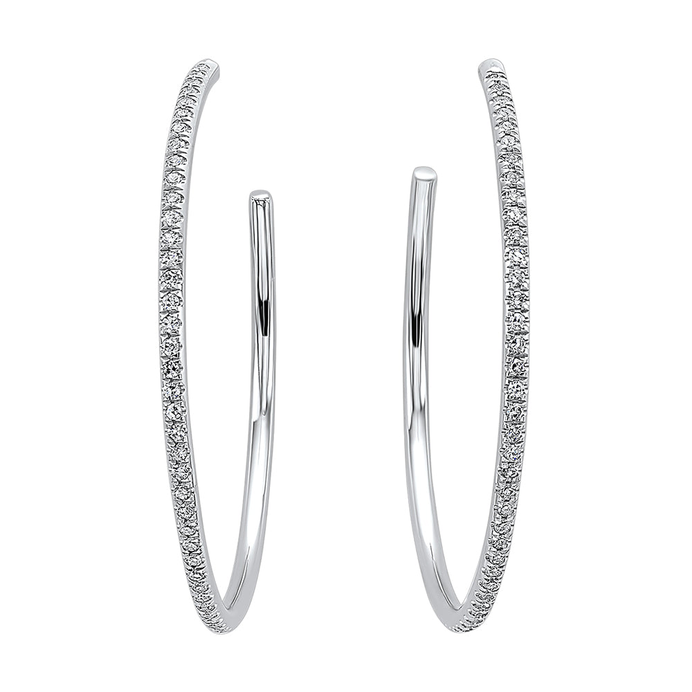 14Kt White Gold Diamond 1/12Ctw Earring