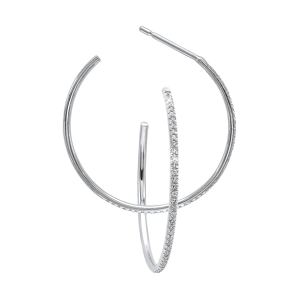 14Kt White Gold Diamond 1/12Ctw Earring