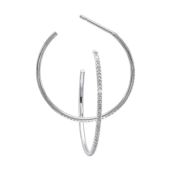 14Kt White Gold Diamond 1/12Ctw Earring