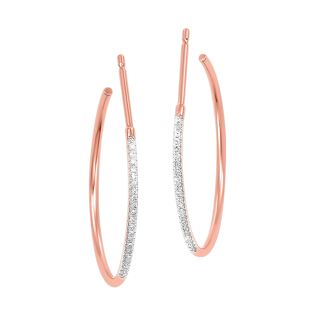 14Kt Rose Gold Diamond 1/7Ctw Earring