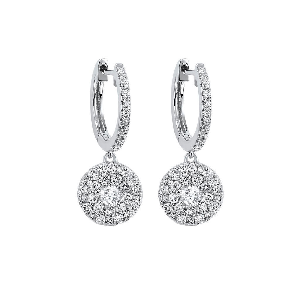 14Kt White Gold Diamond 1/2Ctw Earring