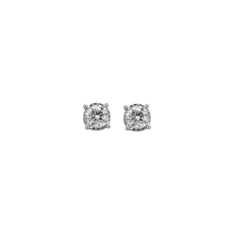 14Kt White Gold Diamond 1/4Ctw Earring
