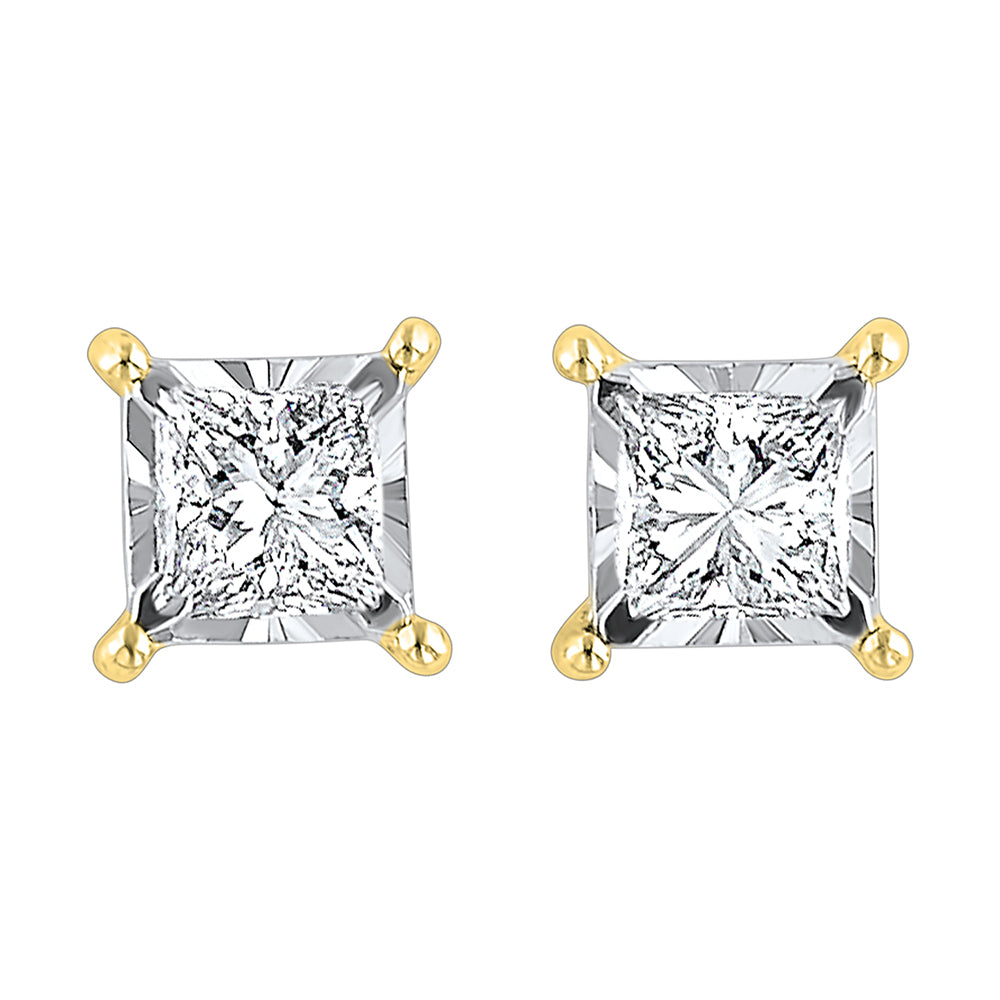 14Kt Yellow Gold Diamond 1Ctw Earring