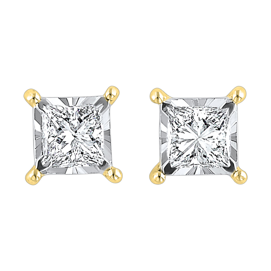 14Kt Yellow Gold Diamond 1/4Ctw Earring