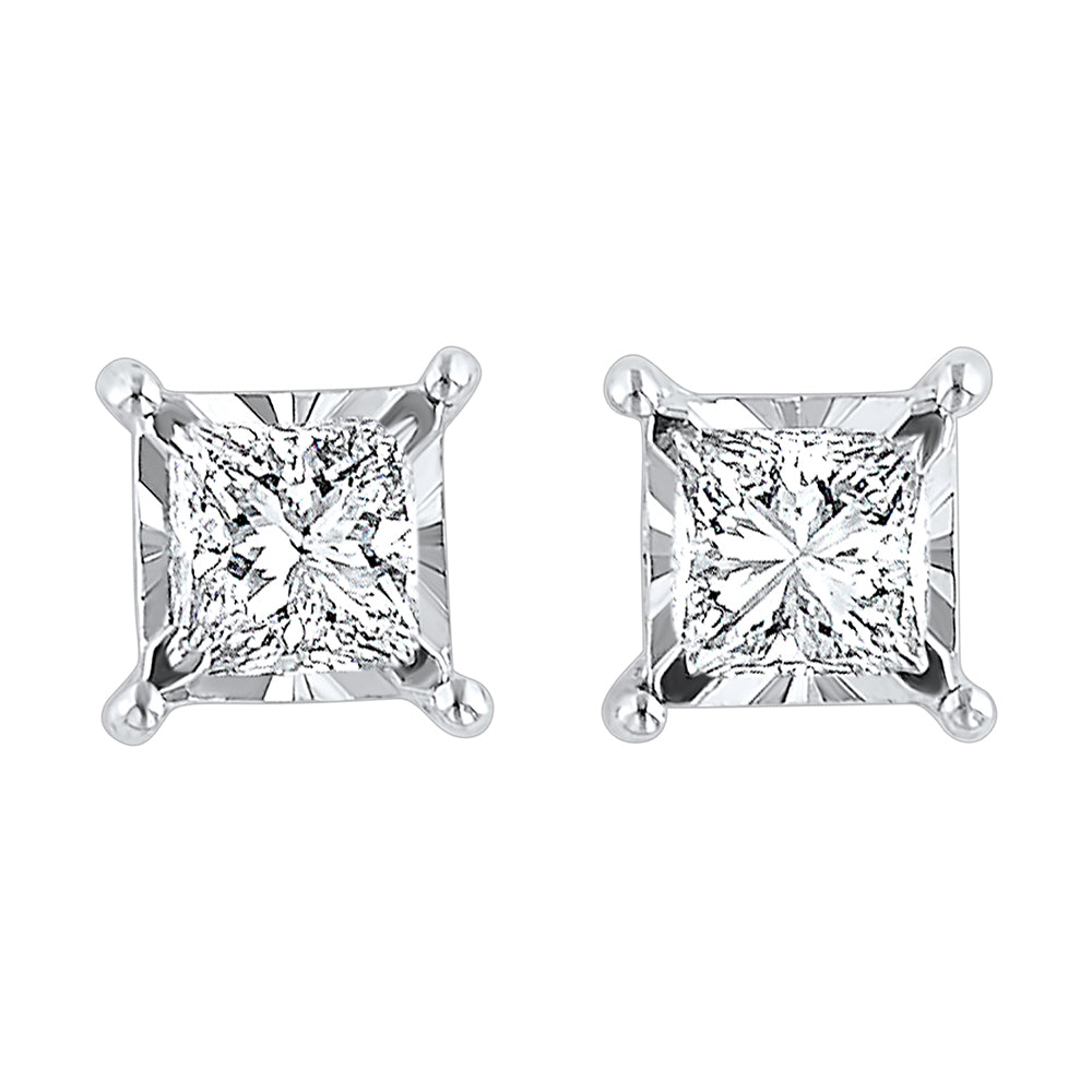 14Kt White Gold Diamond 1/2Ctw Earring