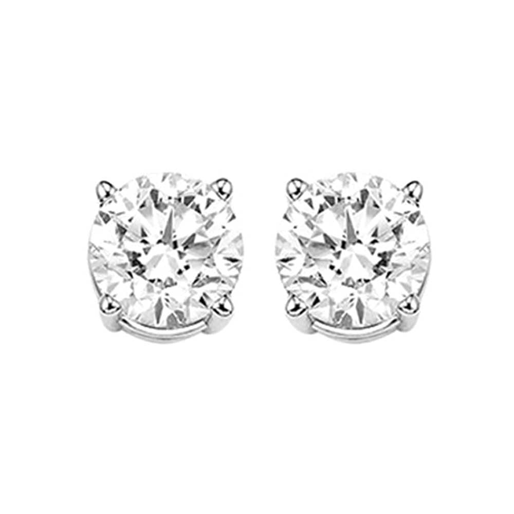 14Kt White Gold Diamond 1Ctw Earring