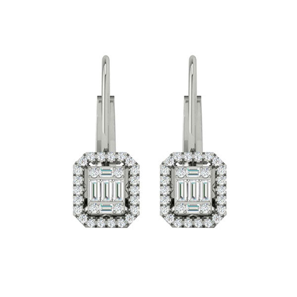 14Kt White Gold Diamond 1/3Ctw Earring