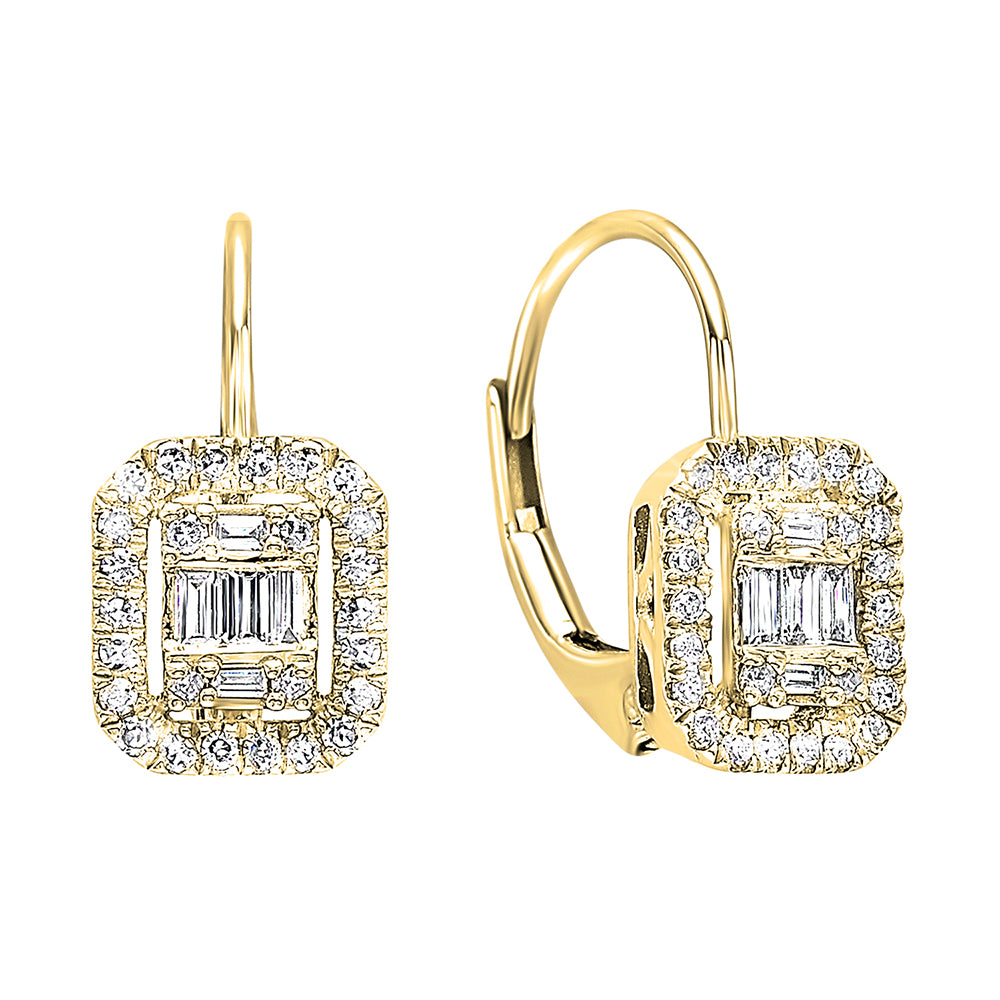 14Kt Yellow Gold Diamond 1/3Ctw Earring