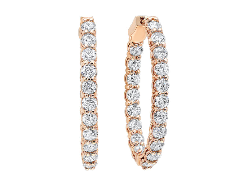 14Kt Rose Gold Diamond 1Ctw Earring