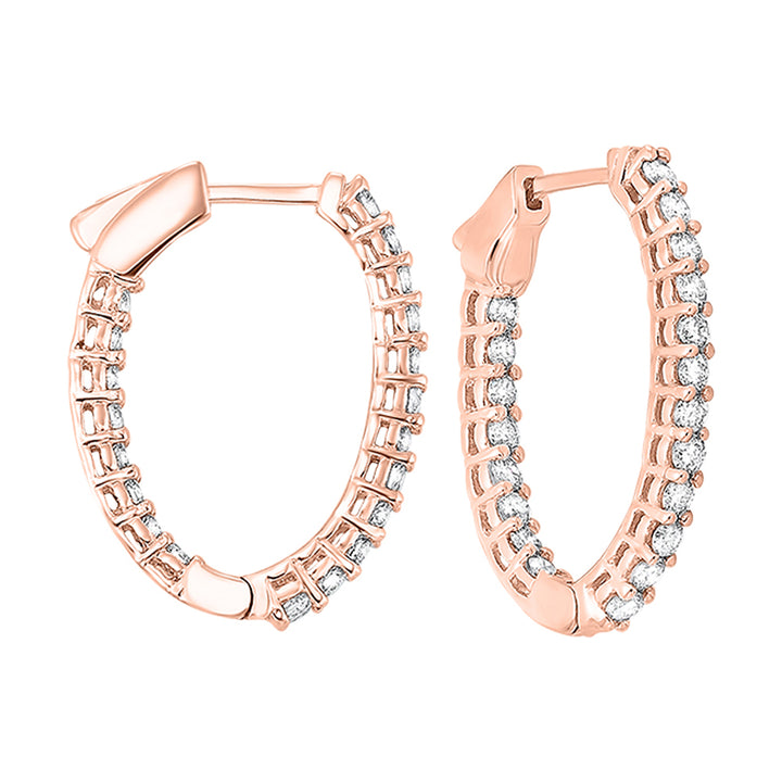 14Kt Rose Gold Diamond 1Ctw Earring