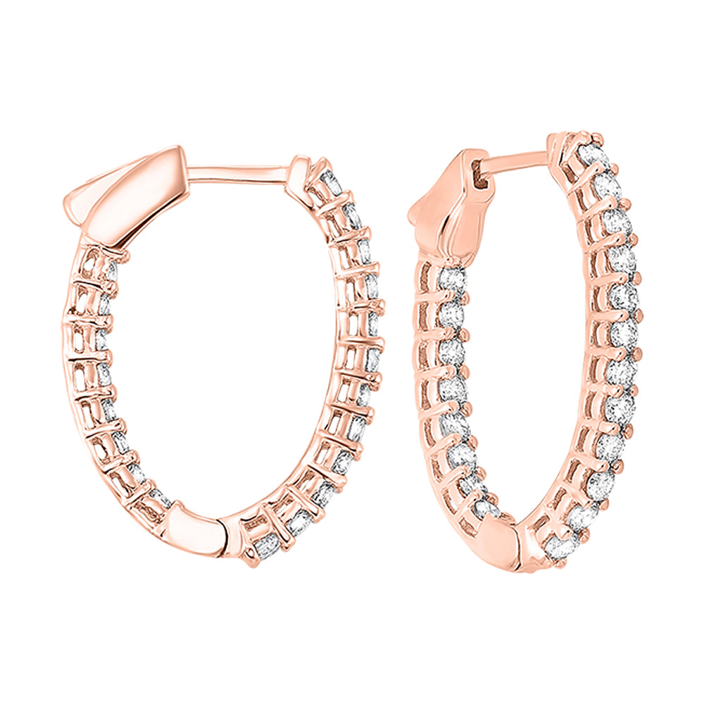 14Kt Rose Gold Diamond 1Ctw Earring