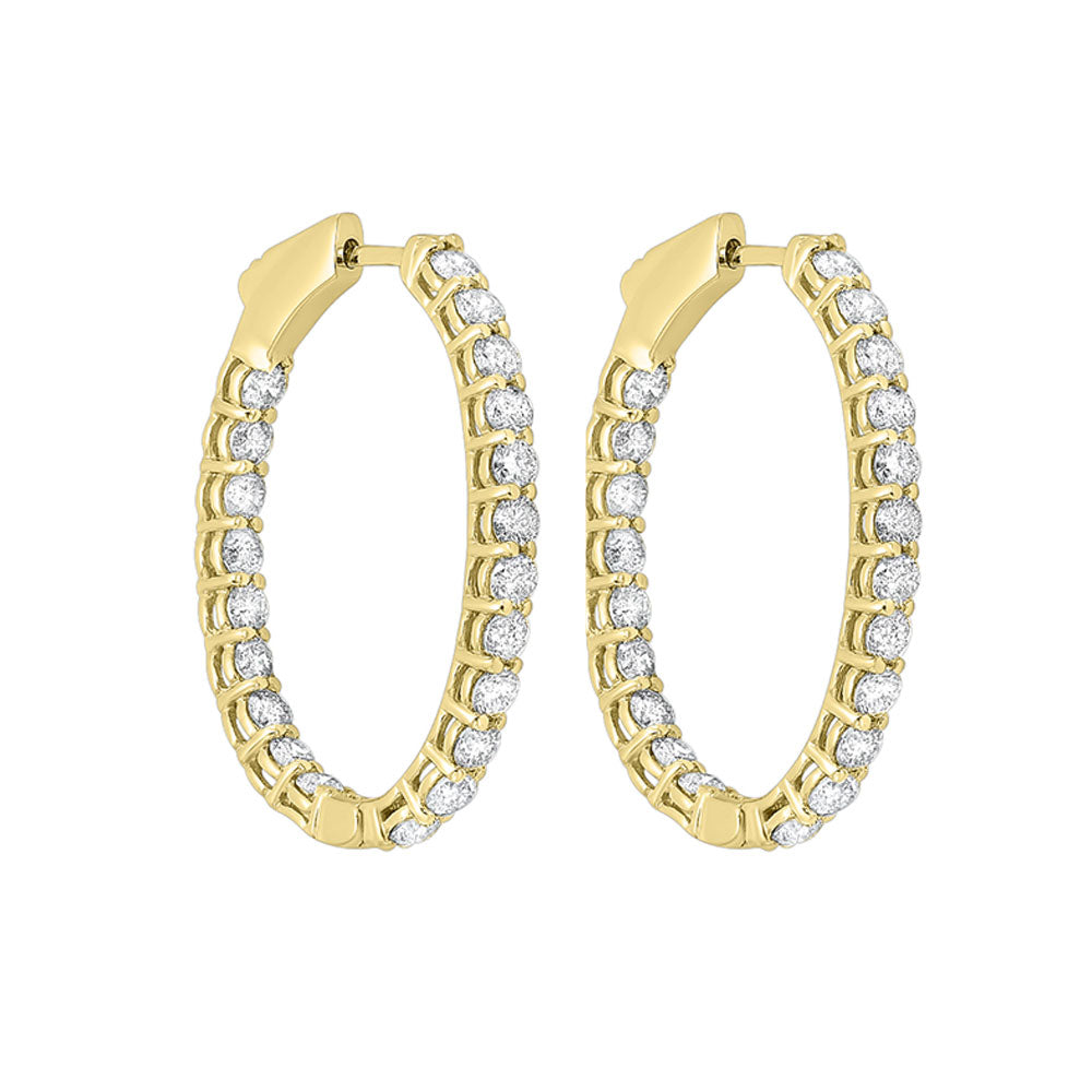 14Kt Yellow Gold Diamond 3Ctw Earring