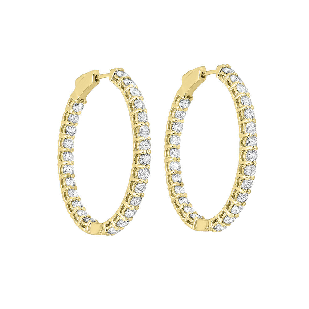 14Kt Yellow Gold Diamond 5Ctw Earring