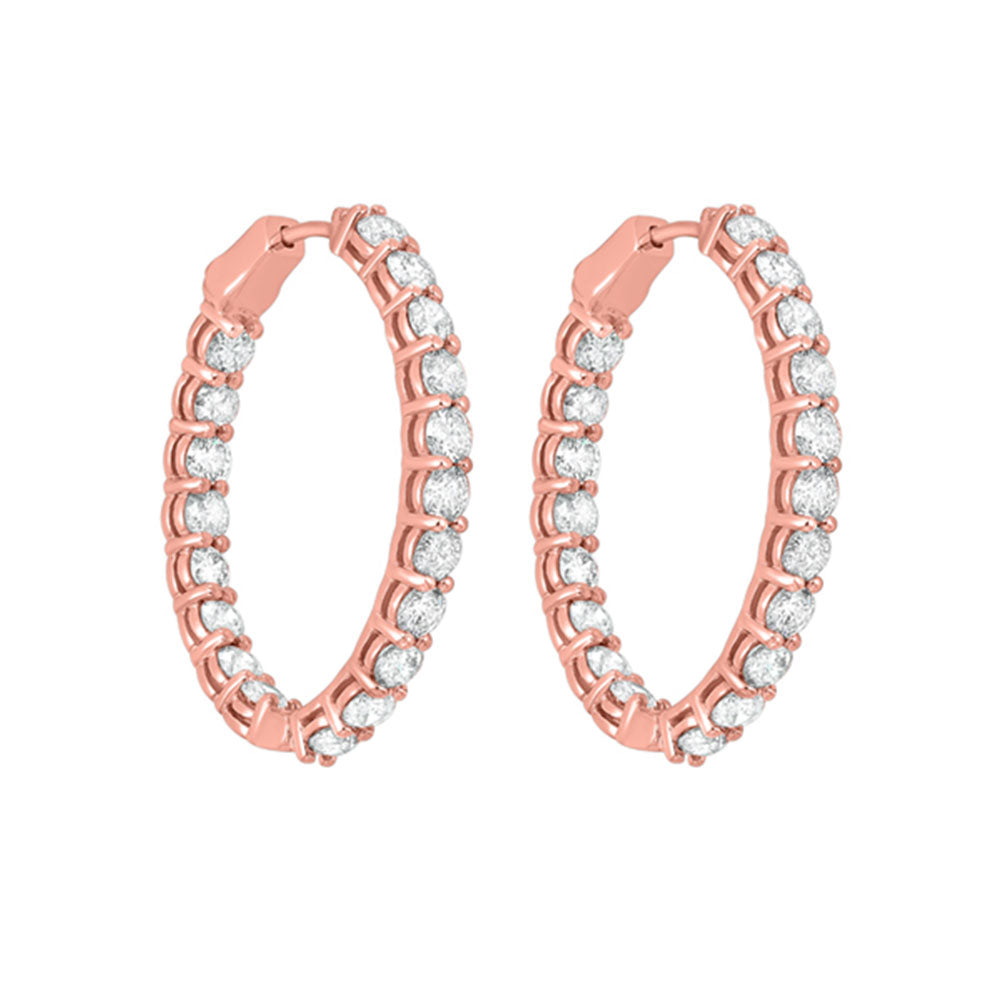 14Kt Rose Gold Diamond 7Ctw Earring