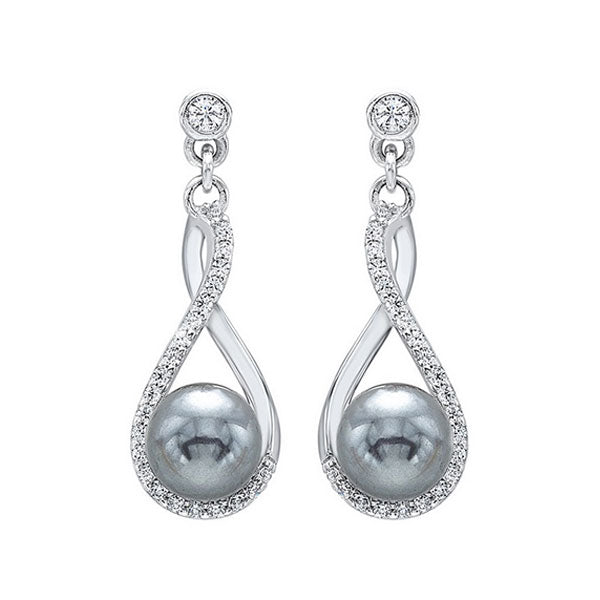 Silver Pearl Earring