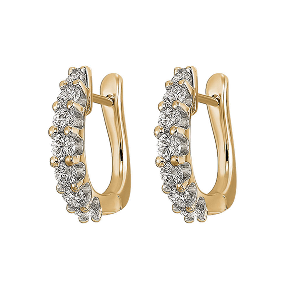 14Kt Yellow Gold Diamond 1 1/2Ctw Earring
