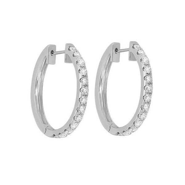 14Kt White Gold Diamond 2Ctw Earring