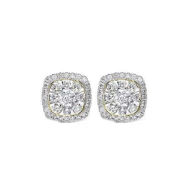 14Kt Yellow Gold Diamond 3/4Ctw Earring