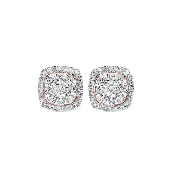 14Kt Rose Gold Diamond 1Ctw Earring