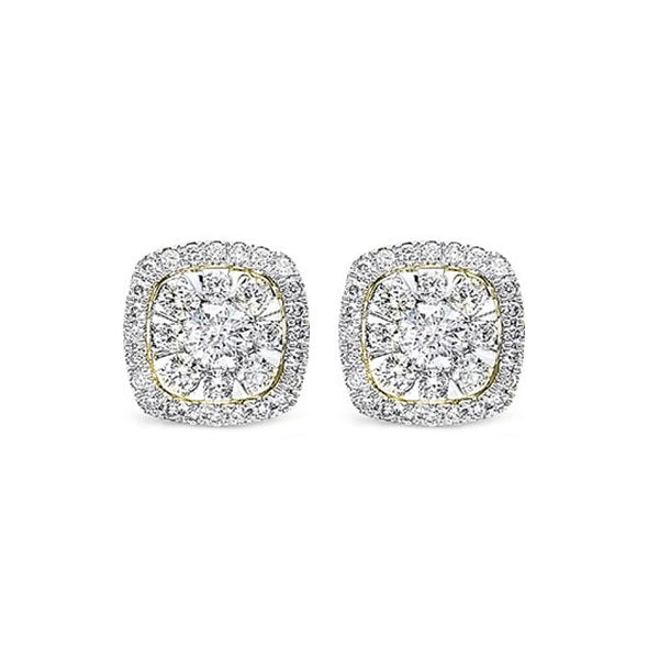 14Kt Yellow Gold Diamond 1Ctw Earring